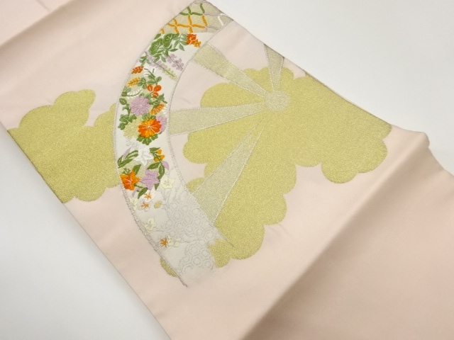 JAPANESE NAGOYA OBI / WOVEN FLOWERS